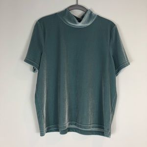 Madewell Mock Turtleneck Velour Top